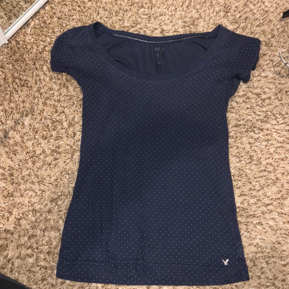American eagle polka dot top